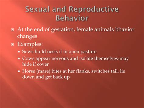 Reproductive Behavior